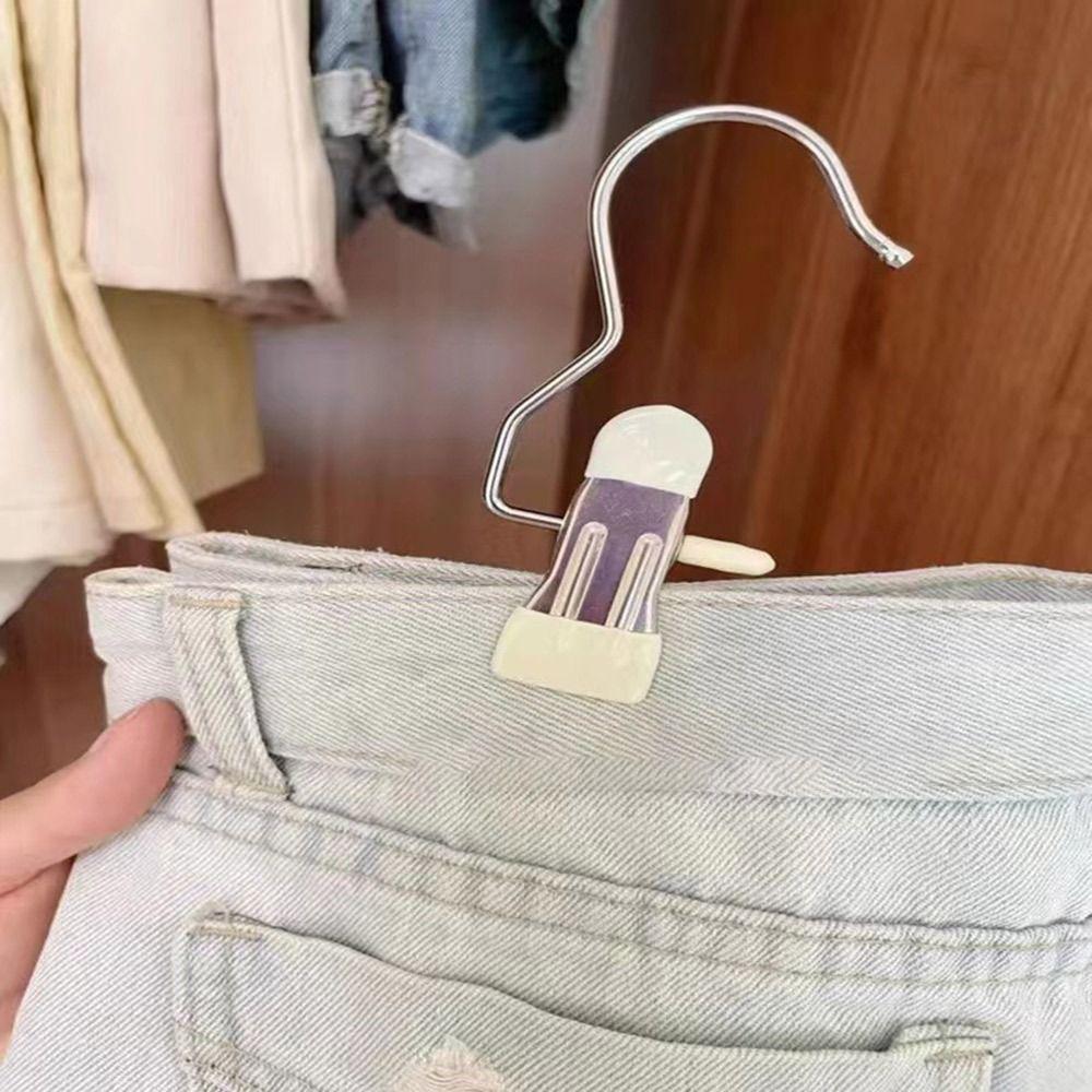 1/5/10 STÜCKE mit Haken Edelstahl Hosenklammer Rutschfest Hut Aufbewahrungsklammern für Haushalt