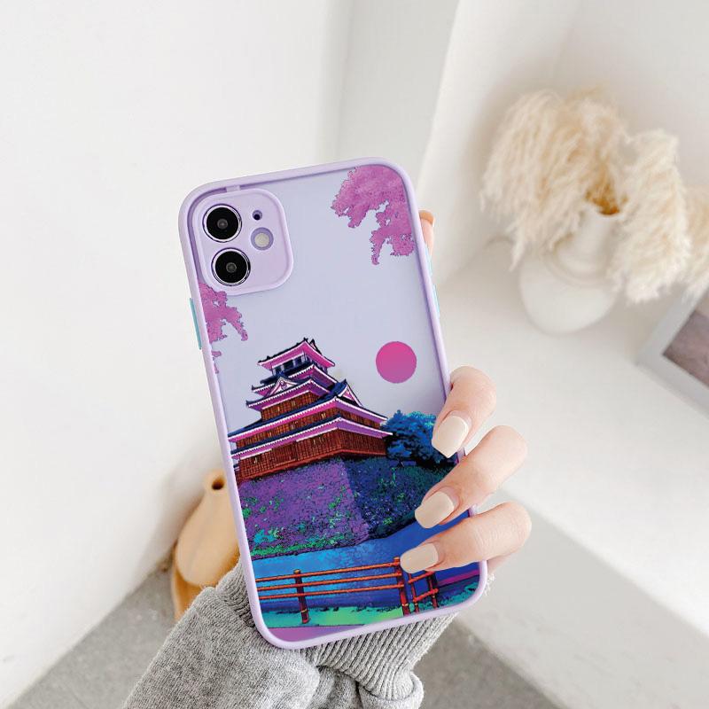 

Японское аниме Расписной дом Пейзаж Чехол для телефона Для iPhone X XR XS 16 15 14 13 12 11 Pro Max 7 8 Plus SE 2020 Матовая задняя крышка iphone 16ProMax