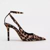 Fashion 2025 New Summer Pointed Toe High Heel Sandals Leopard Print Fashion Party Dress Shoes for Women Ladies Singbacks