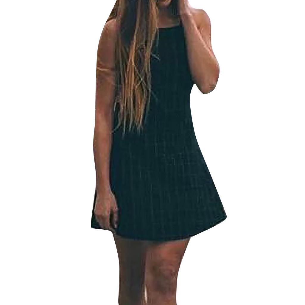 

Ramidos женское модное мини-платье А-образной формы без рукавов в клетку с открытой спиной XL чёрный