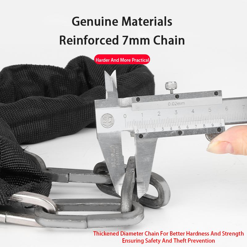 Bicycle Accessories Safety Heavy-Duty Anti-Theft Portable 120cm Bike 5-In-1 Combination Chain Password Lock