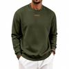 Men's Loose Fit Long Sleeve Crew Neck Sweatshirt Lightweight Fleece Pullover Casual Top for Everyday Wear