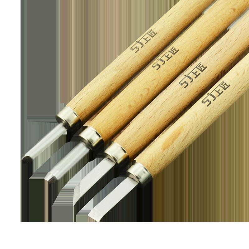 Master Craftsman Wood Carving Knife Set: Handheld Knives & Stamp Carvers for Wood, Rubber, and Plaster Crafting