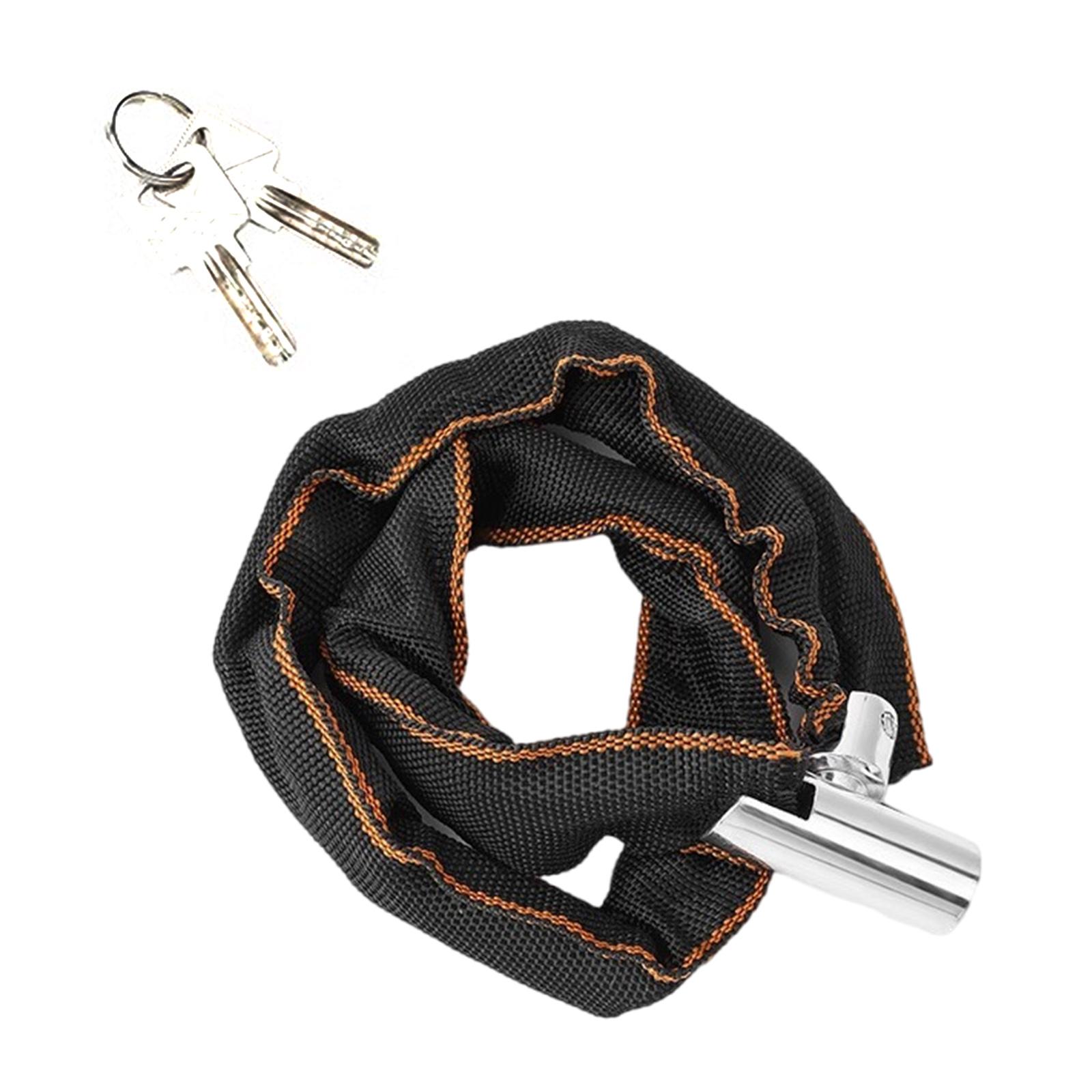 

Portable Bike Chain Lock Road Bike Safety Chain Lock With 2 Key High Security Bike Wheel Lock Cycling Accessories 1