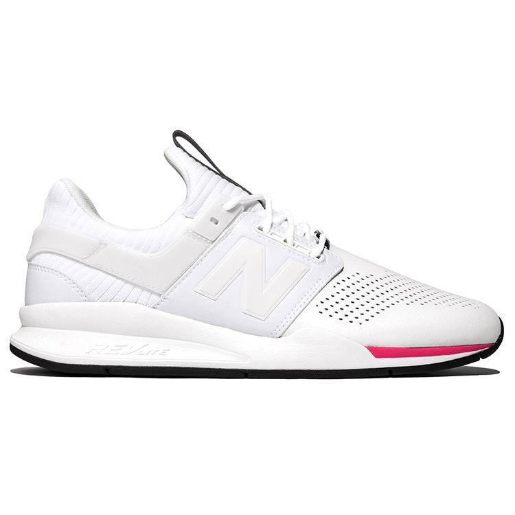 New Balance Phantaci X  Nb 247 Comfortable Sports Fabric Two-Layer Cowhide Synthetic Leather Low-Top Running Shoes Men Sneaker White MS247WHC