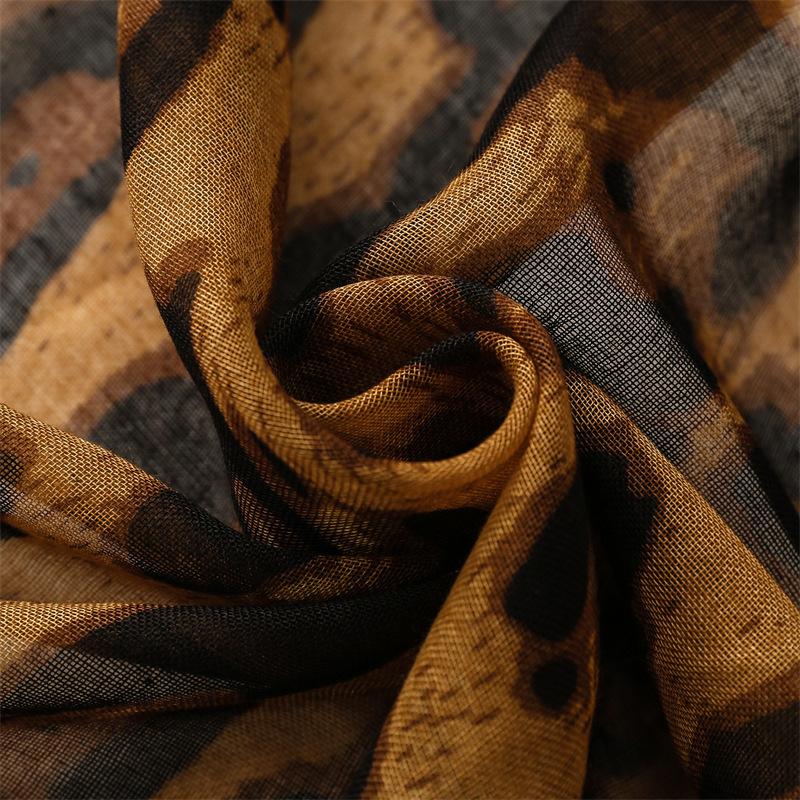 Fashion Luxury Leopard Print Ladies Women Scarf Cotton Linen Shawl Female Tassel Four Seasons Muslim Hijab Wrap 90*180cm