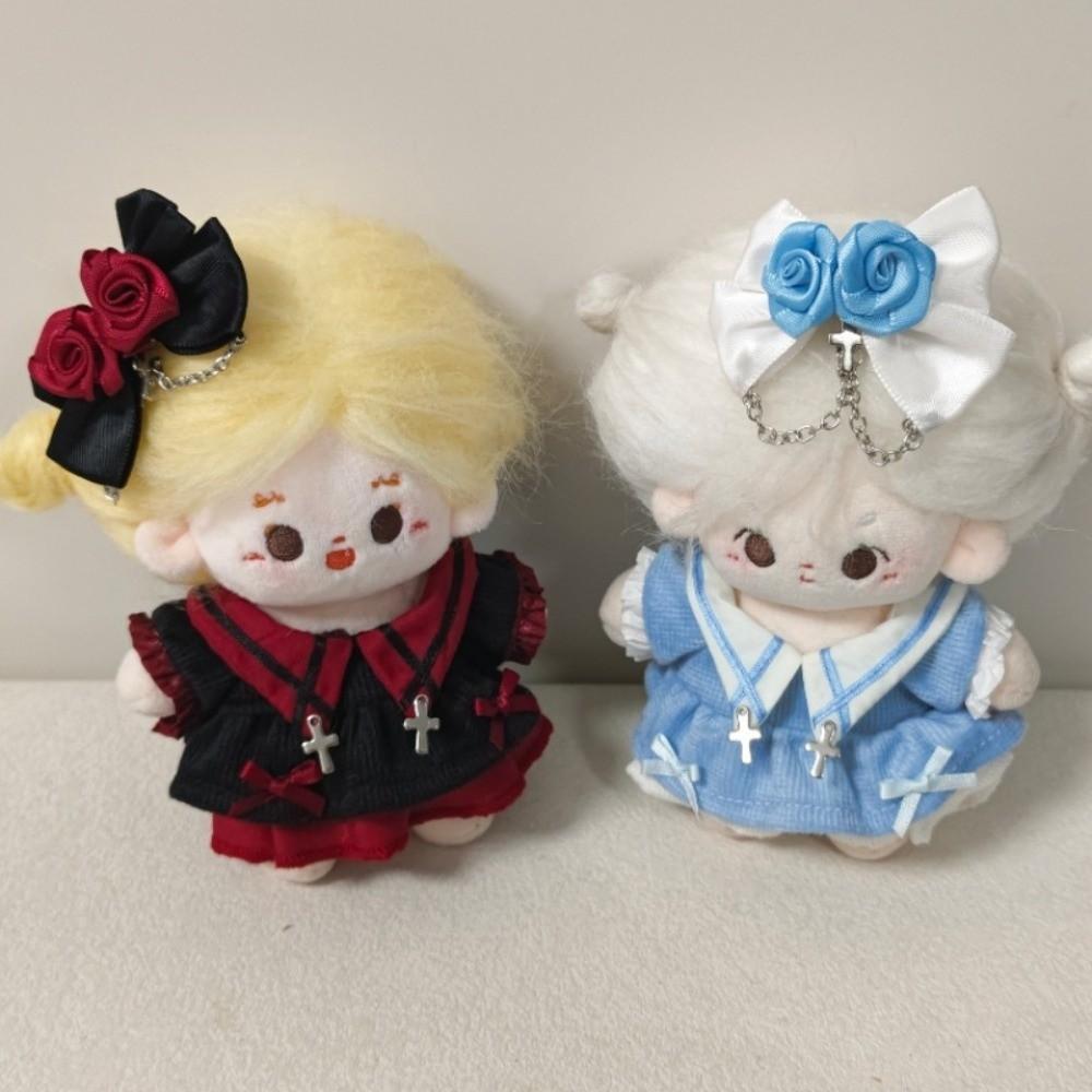 Bow Hair Clip Doll Clothes Outfit Flower Doll Dress Up Set  Children's Gift