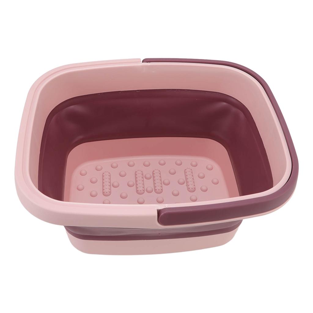 Foldable Foot Tub Portable Silicone Foot Massage Bath Bucket Household Foot Spa Basin Blue/Green/Pink