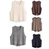 Women Cable Knit Waistcoat, Loose Sleeveless Knitted Vest, High Quality All Season Casual Sweater Gilet