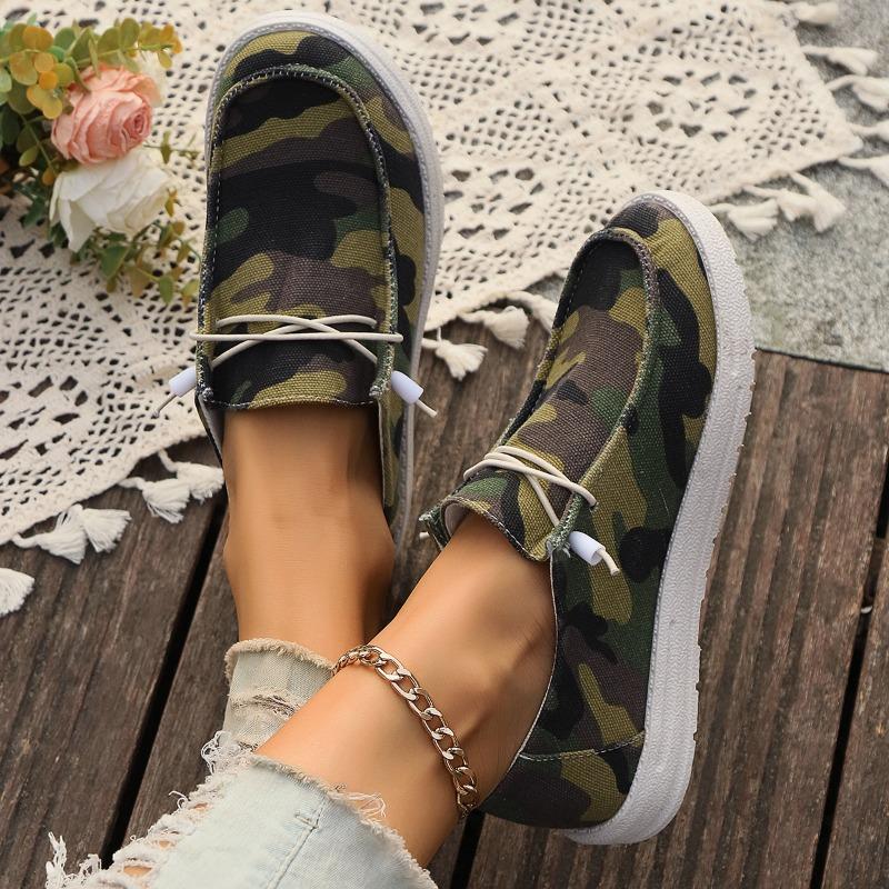 Women's Large Size Spring Fall Flat Slip-On Low-Top Casual Loafers.