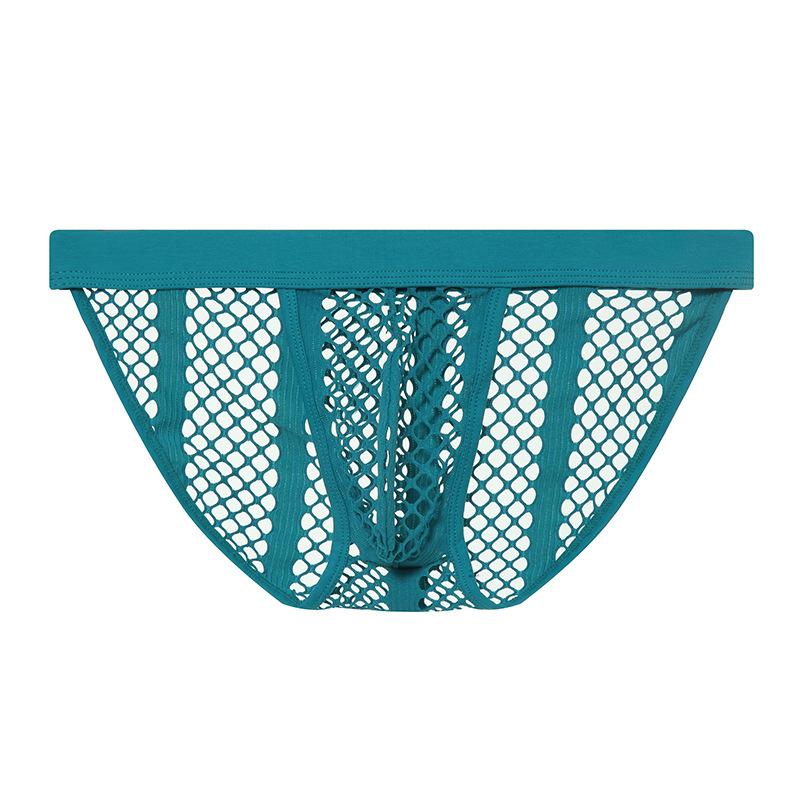 Sexy Mesh See Through Underwear Men's Briefs Transparent Male Panties Gay Underpants High Split Briefs for Man