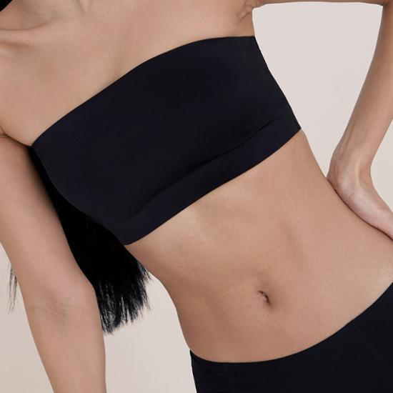 Skinny Five Sheer Bra Off Shoulder Tube Top 3colors (Black/Beige/Sand Beige)
