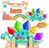 Dinosaur Color Sorting Sensory Toy for Toddlers 1-3, Travel Essential Roadtrip Toy for Boys  Girls, Fine Motor Montessori Fidget Presch