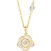ZLF Camellia Pearl Necklace, S925 Silver, Chain Necklace, 40+5cm