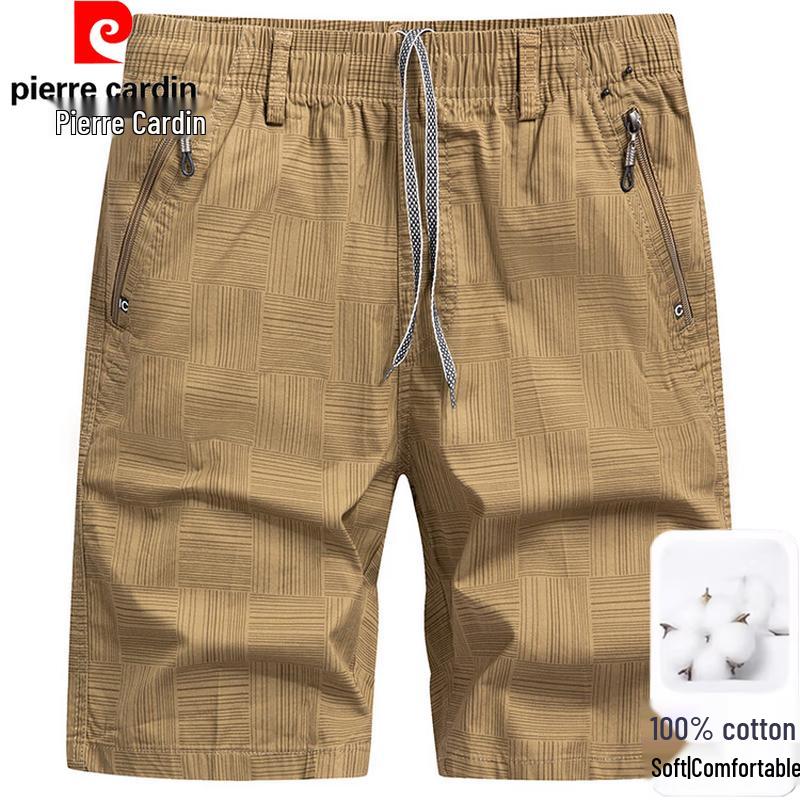 

Pierre Cardin Men s Summer 100% Cotton Loose Fit High Waist Shorts 2XL
