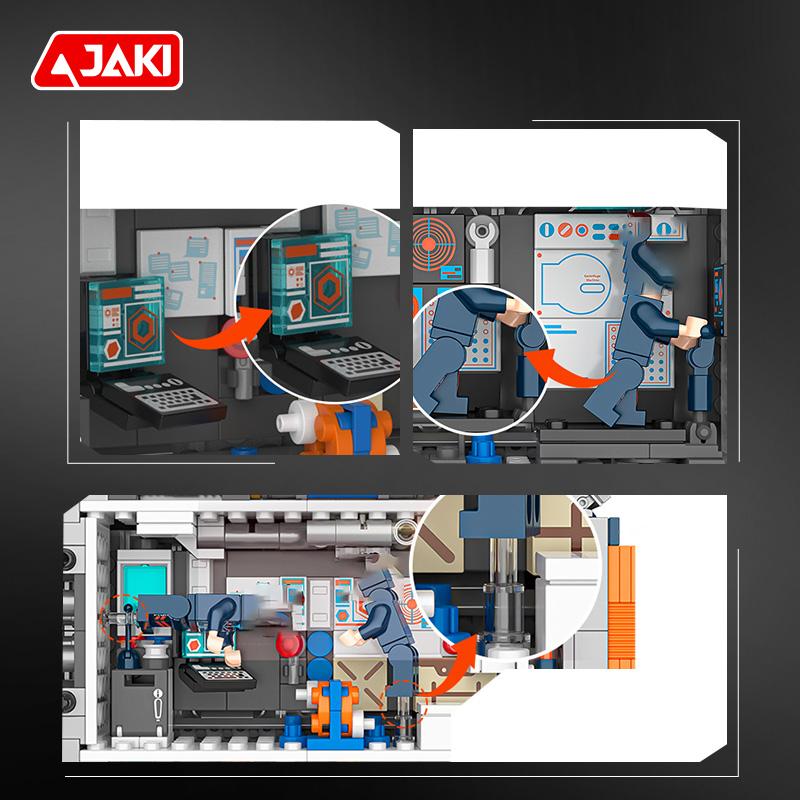 JAKI Children's Building Block Toy Set Space Aerospace Exploration Series Space Core Module Space Station Building Toys