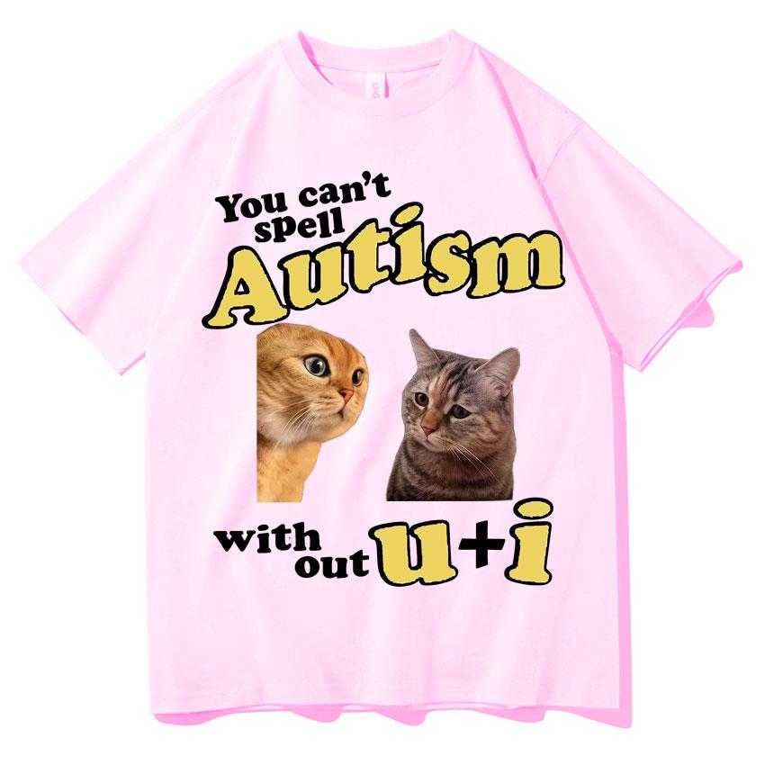 I Am Autistism Gamer Cat TShirt Funny Humor Graphics Gothic Cozy T Shrit Casual Cotton Short Sleeves Streetwear Teenagers Summer