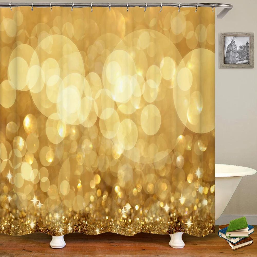 Golden Fantasy Colorful Print Shower Curtain Waterproof Polyester with Hook Bathroom Curtains Home Decoration 3D Shower Curtain