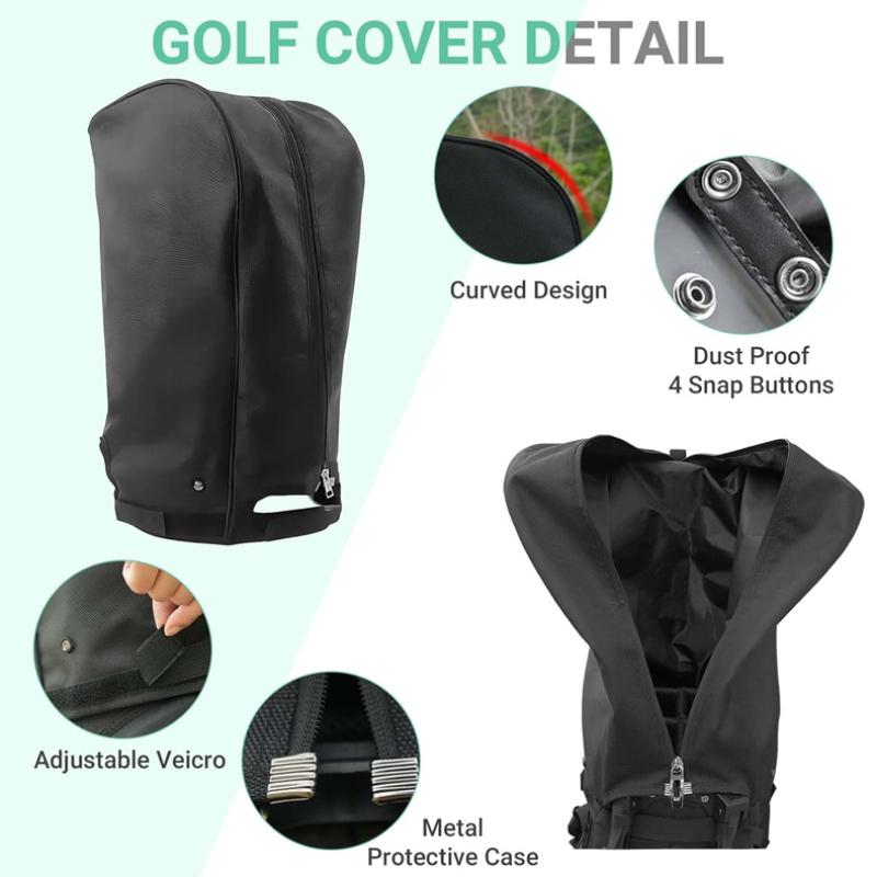 Golf Bag Rain Cover Dustproof Rain Hood Club Protector Portable Golf Bag Rain Cover For Golf Bag And Carry Cart Stand Bag