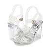 Korean Version Transparent Sandals Trendy Internet Celebrity High Heel Waterproof Platform Fashionable Crystal Thick Heel Buckle