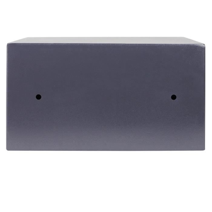 Coffre-fort - hmf - 49217-11 - serrure à panneton double - 31 x 17 x 28 cm - acier anthracite