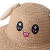 Rabbit Ear Sunshade Straw Hat Trendy Sun Protection Portable Sunscreen Hat for Parties Vocations Fancy Dress Short Trips Spring
