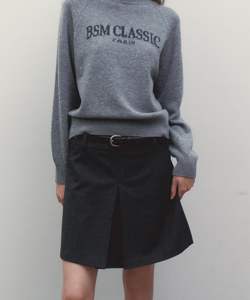 Bensimon Pleats Mini Skirt - Charcoal