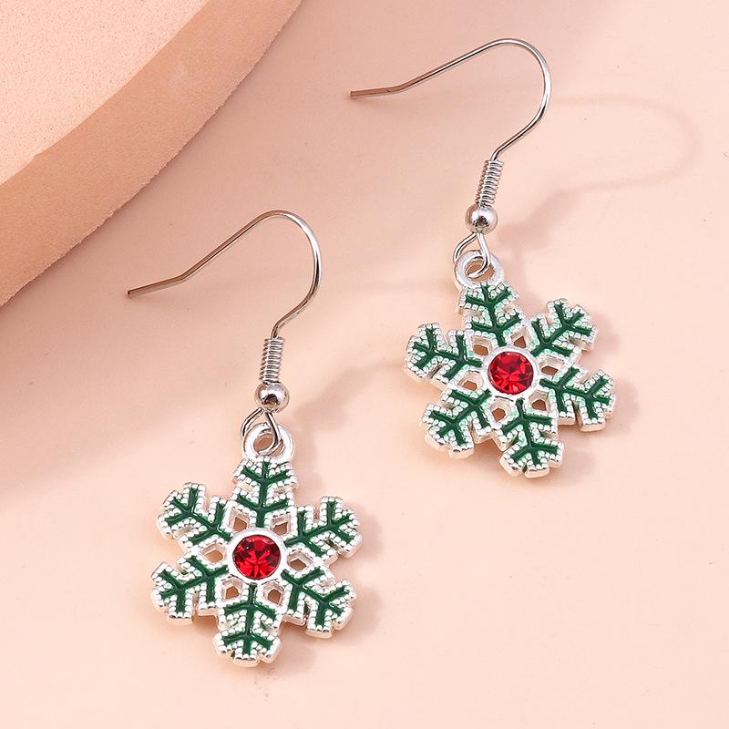 European and American Christmas Earrings: Santa, Tree, Snowman, Snowflake, Gloves