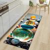 1Pcs Lotus Pattern Floor Mat Modern Kitchen Polyester Rug Non-Slip Colorful Indoor Carpet, For Home Bathroom Bedroom Living Room Decor