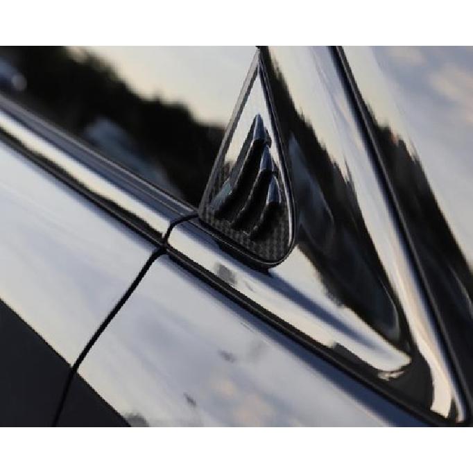 Carbon Fiber Rear Window Louver Shutter Cover Trim For Cadillac XT4 2018-2022