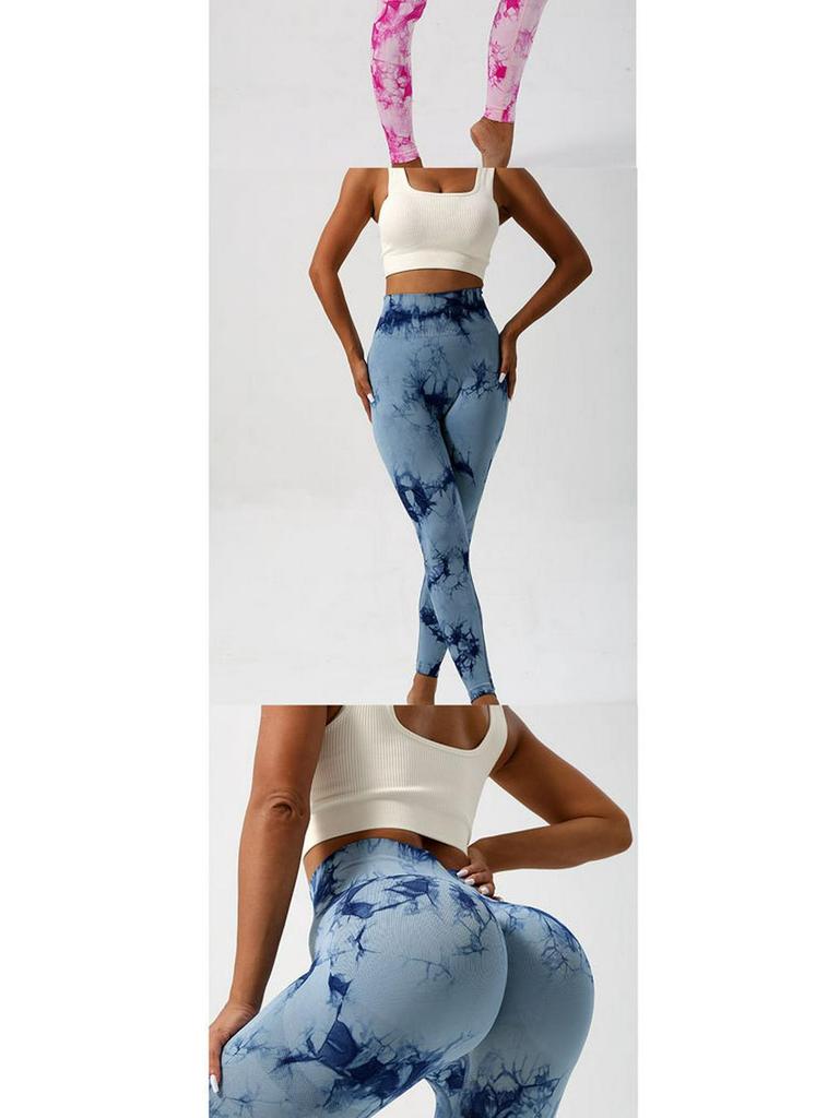 Southeast Asia Style Tie-Dye Butt-Lifting Yoga Pants