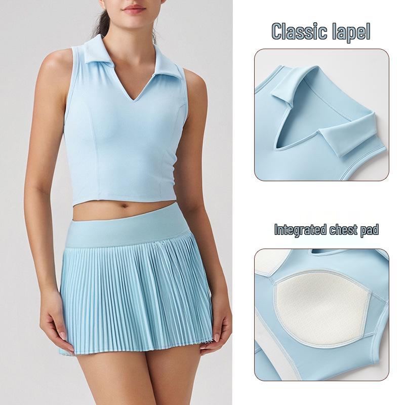 Autumn Antibacterial Women's Yoga & Tennis Skirt Set - High-End Fitness Wear