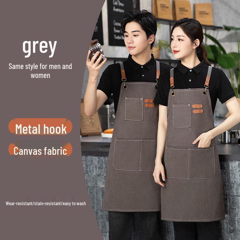 Waterproof & Oil-proof Wear-resistant Canvas Apron for Cross-border Trade
