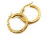 Gold Earrings 20mm 375 9k 1.78g English Clasp Hoop Earrings