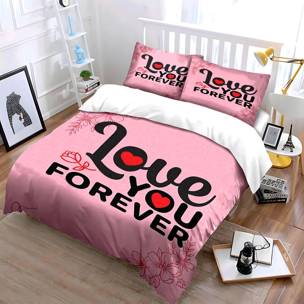 Love You Forever Bedding Set Bedding Duvet Cover Set Duvet Cover Pillowcases (1 * Duvet Cover 2 * Pillowcases, without duvet insert)