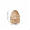 Rattan Pendant Lampshade Retro Design Woven Hanging Light Shade Rustic Elegance Fiber Lamp Cover for