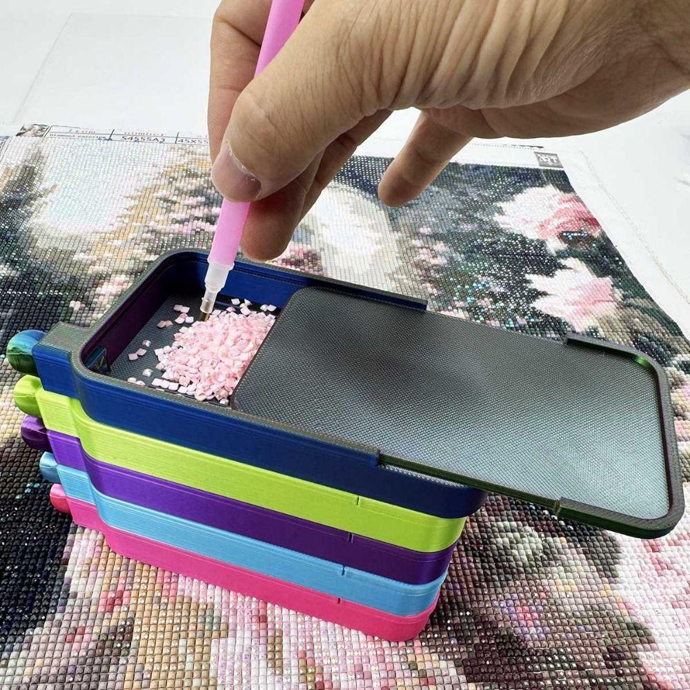 Prismatic Shine Lid Painting Tray Silky Bead Sorting Tray Craft Enthusiasts
