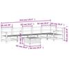 VidaXL Salon de jardin 7 pcs blanc bois de pin massif 3250905