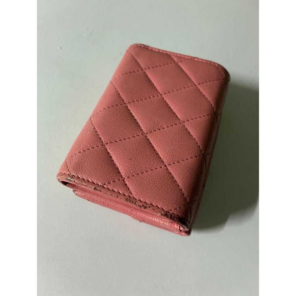 Used CHANEL Trifold Wallet Pink