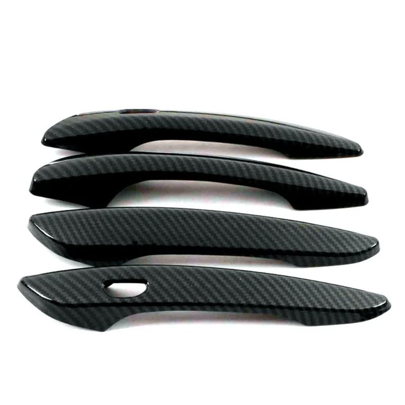 Car Decoration Door Handle Cover For Mazda CX80 CX-80 2024 Glossy Black Chrome Silver Carbon Fiber Cars Accessories Styling