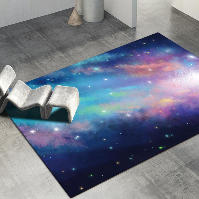 

Romantic Galaxy Pattern Floor Carpet Door Mat Washable Non-Slip Living Room Sofa Chairs Area Mat Kitchen Bedroom Decoration 40x60cm 16x24 inch