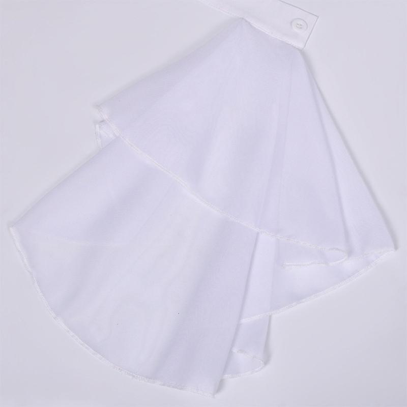 Viktorianischer Kolonial-Jabot, falscher Kragen, mittelalterliches Steampunk-Kostüm, abnehmbarer weißer Kragen mit Rüschen, viktorianische Krawatte