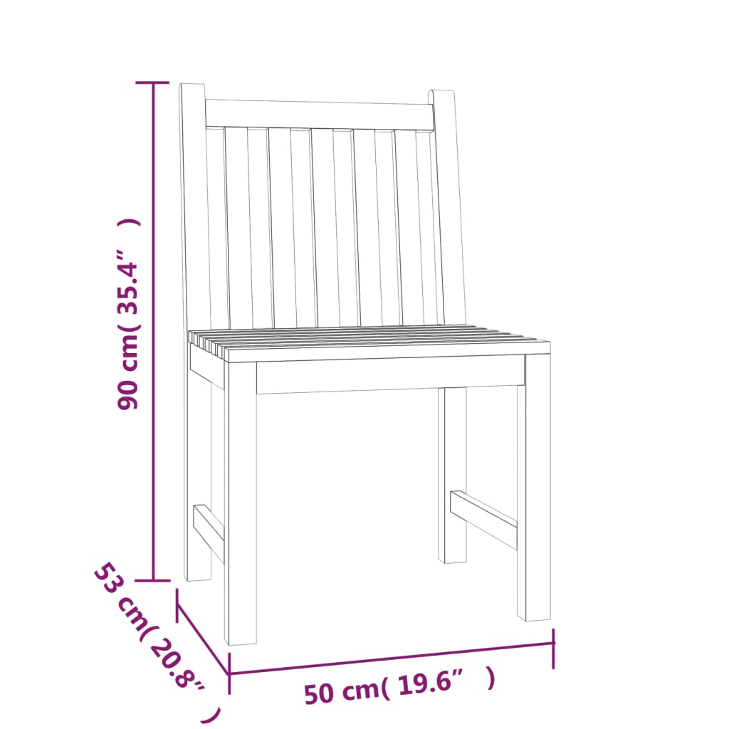 5 Piece Garden Dining Set Solid Teak Wood