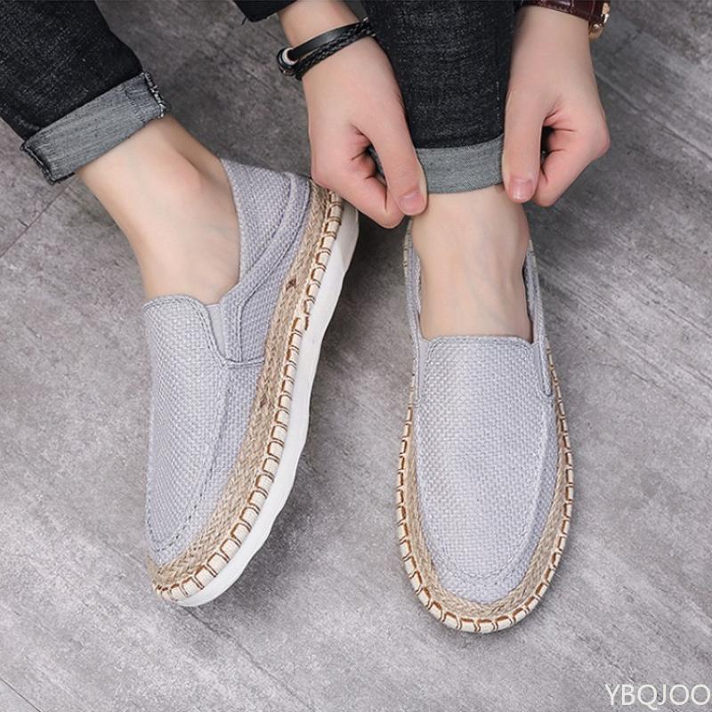 Fashion New Style Lazy Casual Cloth Shoes with One Foot Trendy Breathable Comfortable Fashionable In Summer Simple Men's Flat Shoes