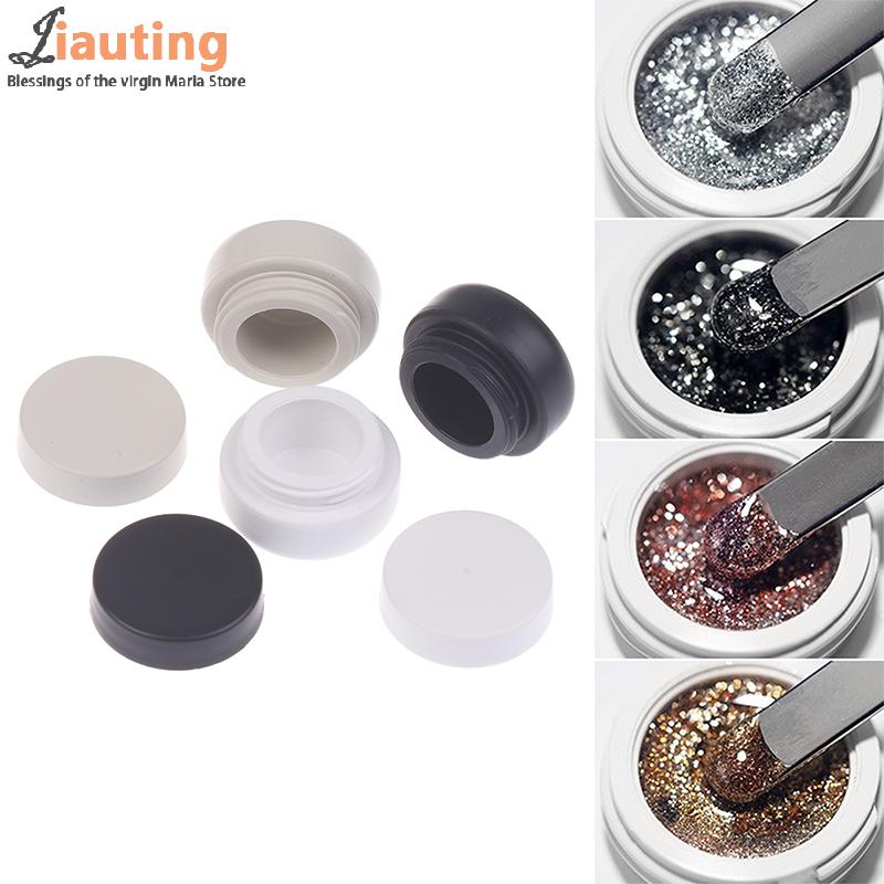 2-2.5ml Avoiding Light Nail Patting Gel Jar Nail Polish Holder Case Packaging Box Manicure UV Glue Organizer Portable Plastic