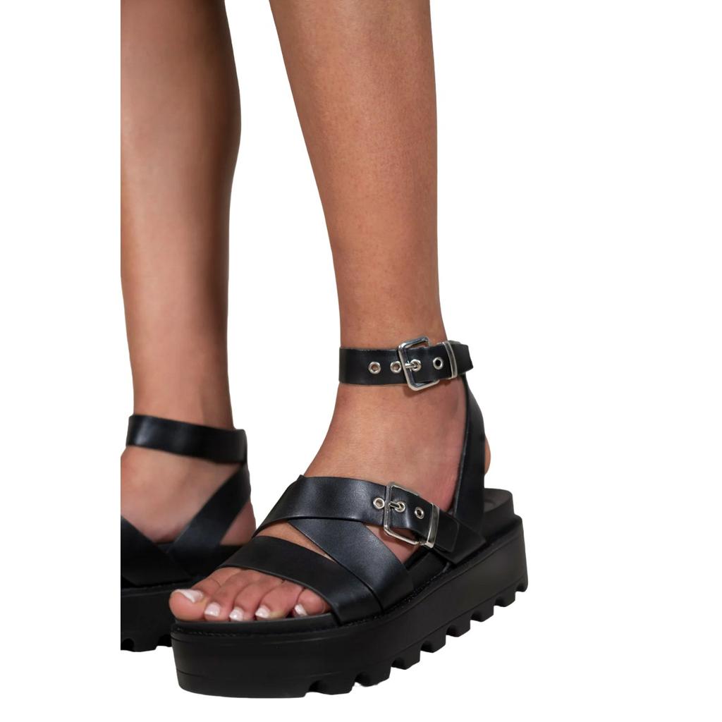 Where's That From Womens/Ladies Layla Buckle Wide Platform Sandals