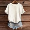 Women's Cute Sweater Knitted Fashion Casual Round-neck Short-sleeved  Cozy Print Top