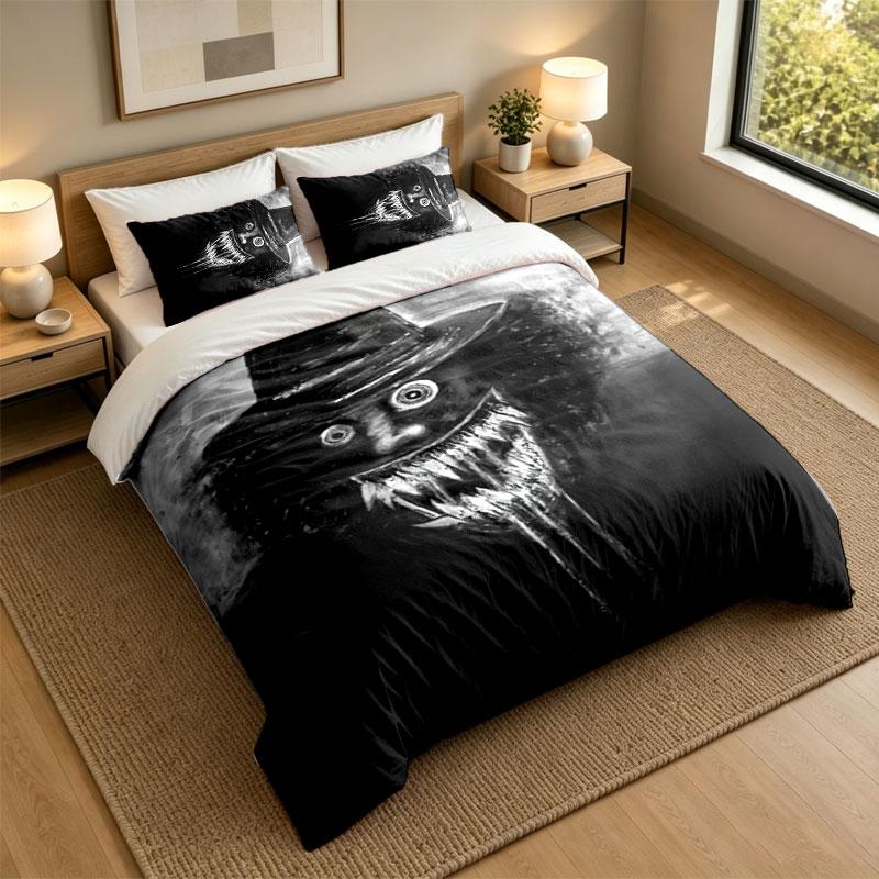 3Pcs Bedding SetThe Babadook Soft Bed Sheet and Two Pillowcases Home Bedroom Decor