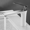 White Chrome Faucet Bathroom Sink Faucets Hot Cold Water Mixer Crane Deck Mounted Single Hole Bath Tap Black Gold Finished