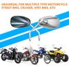 Universal 10mm Chrome Rearview Mirrors Oval 360 Degree Adjustable Side Mirrors Fit Street Bike Cruiser Touring Chopper Scooter GY6, for Honda